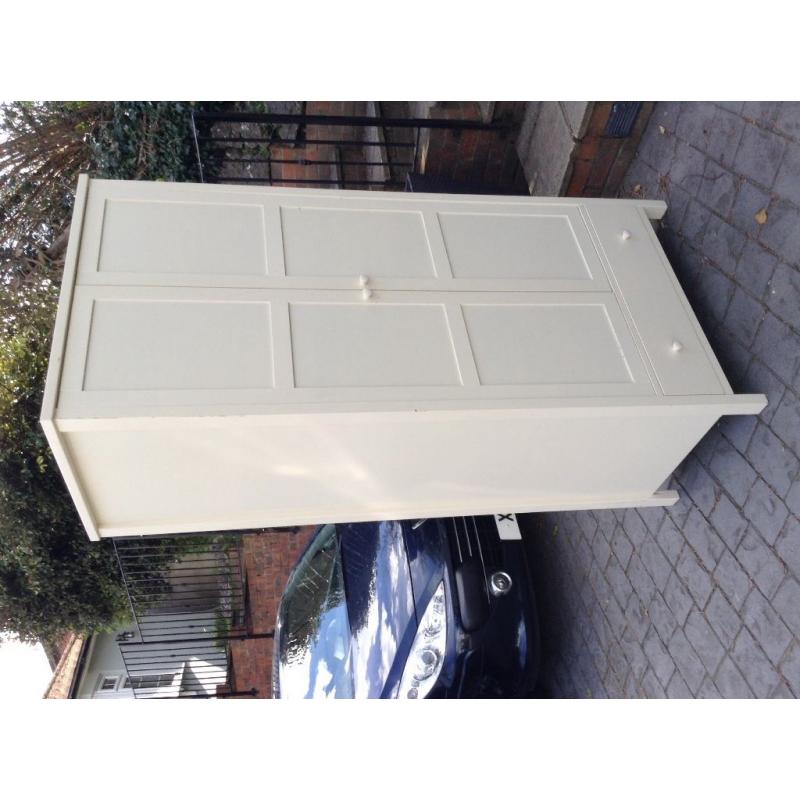 Complete Wooden Off White Bedroom Suite