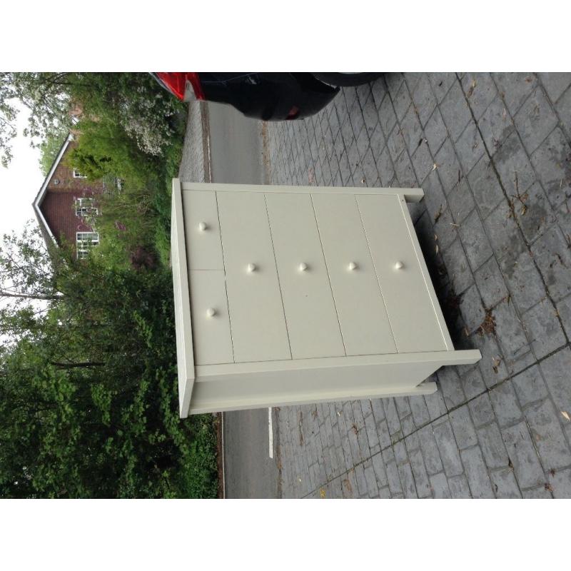 Complete Wooden Off White Bedroom Suite