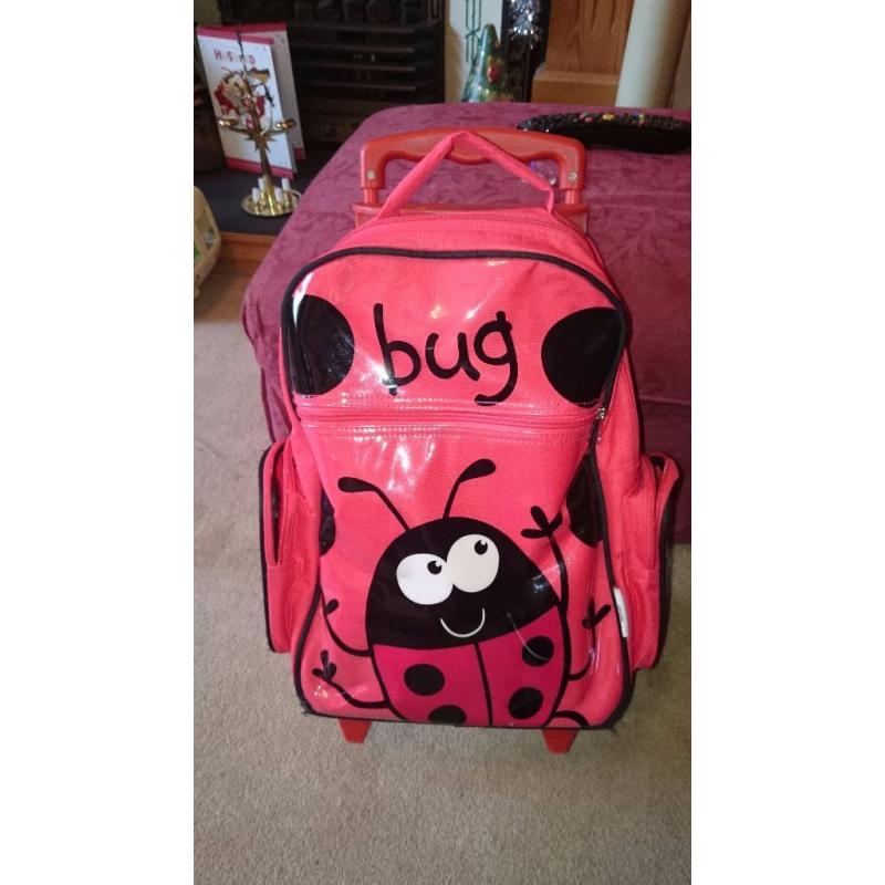 Bugzz - Kids Ladybird Backpack / Trolley Case