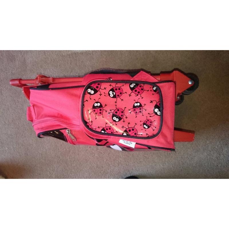 Bugzz - Kids Ladybird Backpack / Trolley Case