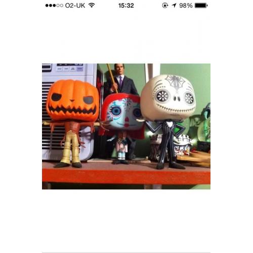 Pop heads Sally jack and pumpkin jack