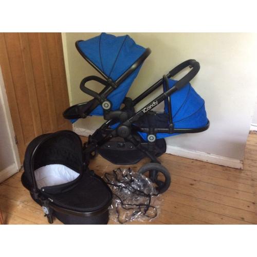 ICandy peach 3 cobalt double blossom pushchair