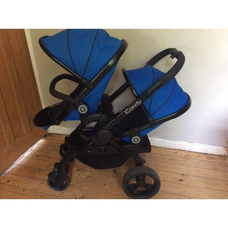 ICandy peach 3 cobalt double blossom pushchair