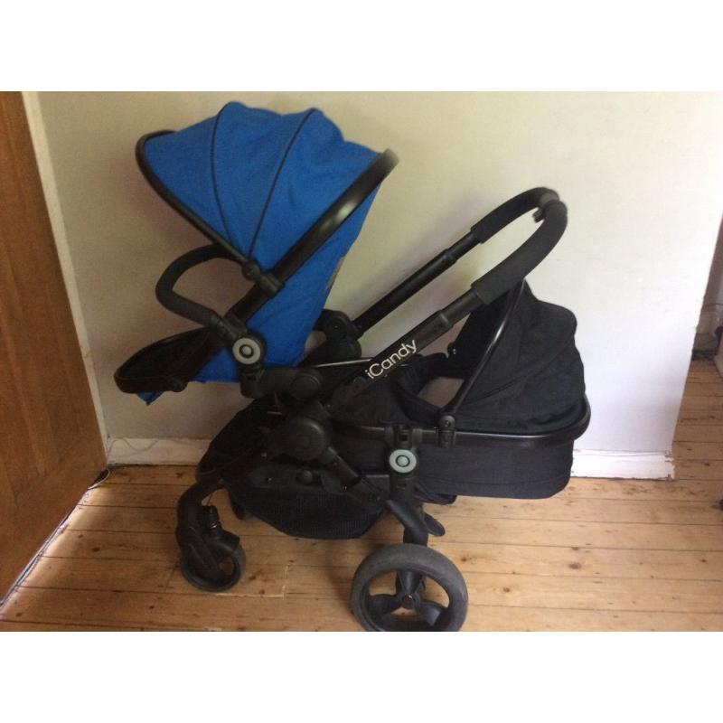 ICandy peach 3 cobalt double blossom pushchair