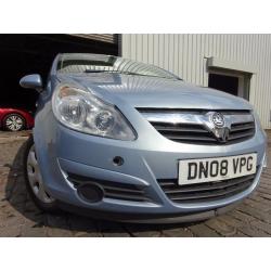 08 VAUXHALL CORSA 1.2,MOT MARCH 017,2 OWNERS FROM NEW,2 KEYS,VERY LOW MILEAGE ,IDEAL SMALL CAR