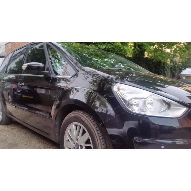ford galaxy 2006 diesel black fully loaded leather sat nav blue tooth year m.o.t genuine mileage