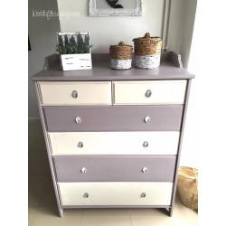 Chest of drawers, 6 drawers, very big, fully refurbished, pine wood, Annie Sloan! Great condition!