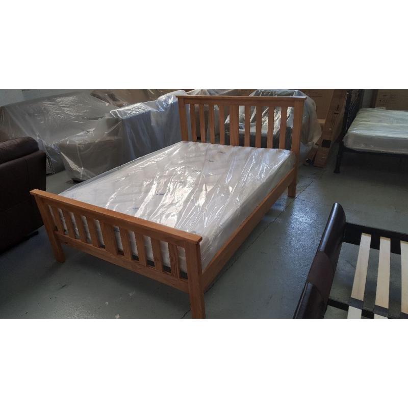 BRAND NEW BOXED Collection 14 Natural Wood Double Bedstead ***CAN DELIVER***