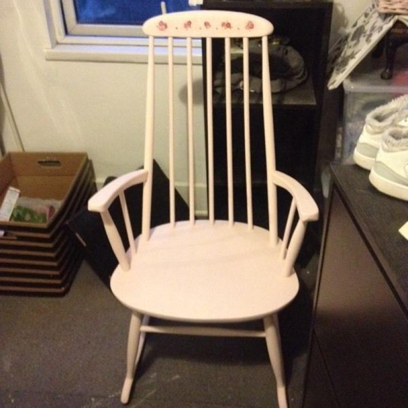 Lovely shabby chic pink rocking chair