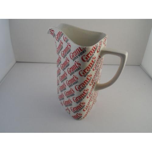 Glazed Earthenware Vintage Burleigh Ware "Grant's Scotch Whisky" Water Jug