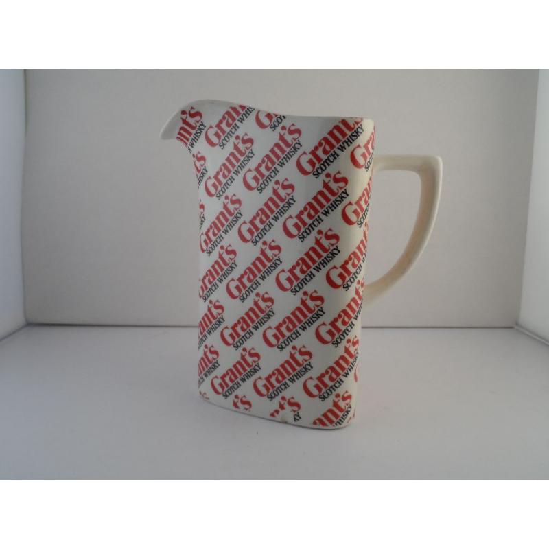 Glazed Earthenware Vintage Burleigh Ware "Grant's Scotch Whisky" Water Jug