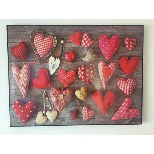 Red heart canvas