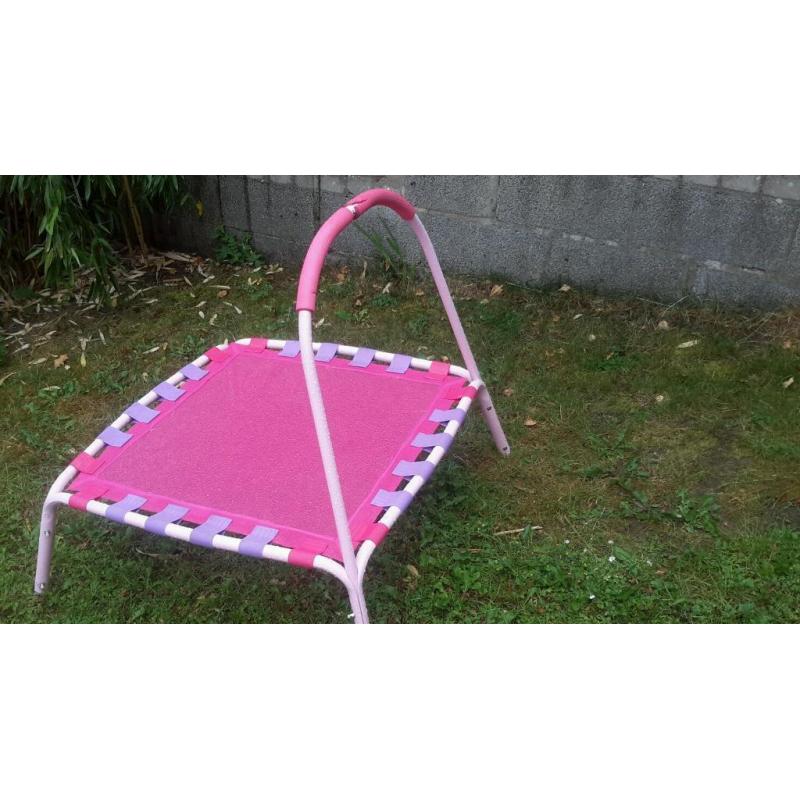 Pink small trampoline