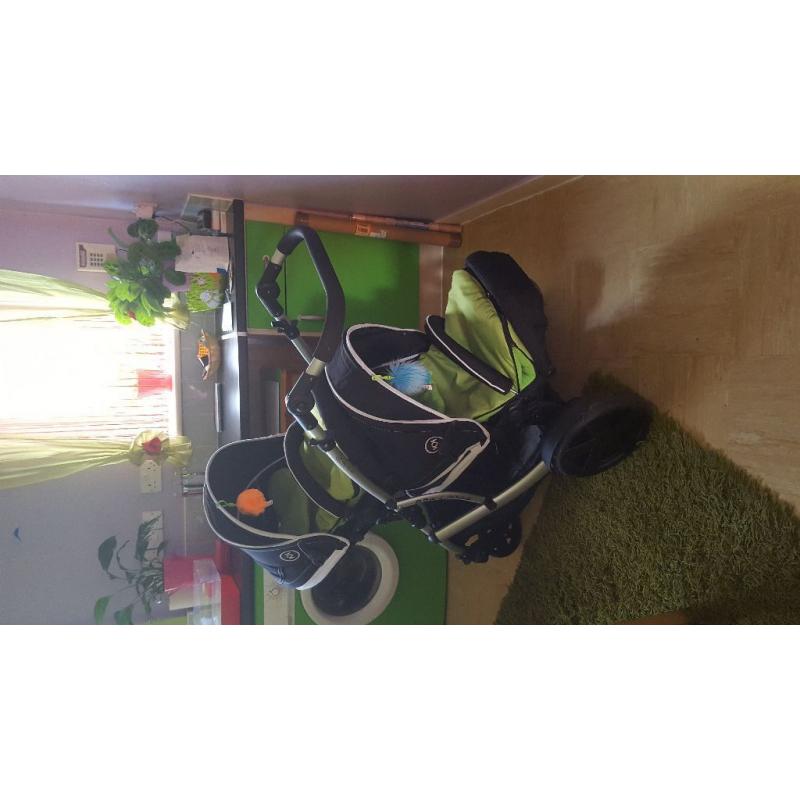 Twin pushchair