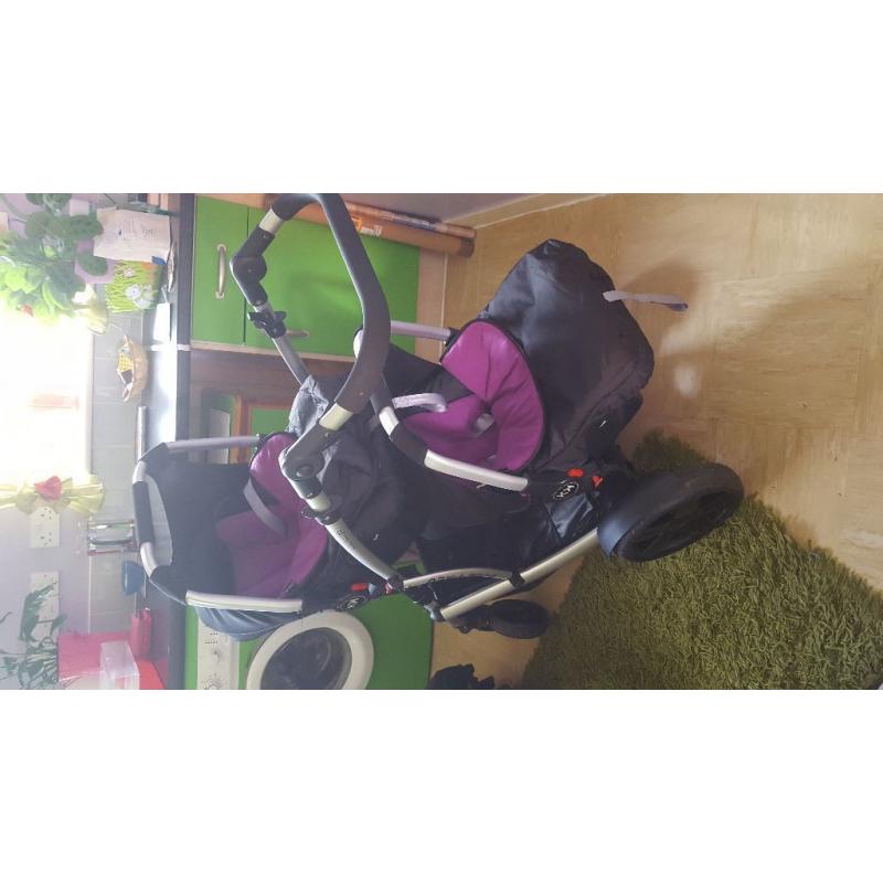 Twin pushchair