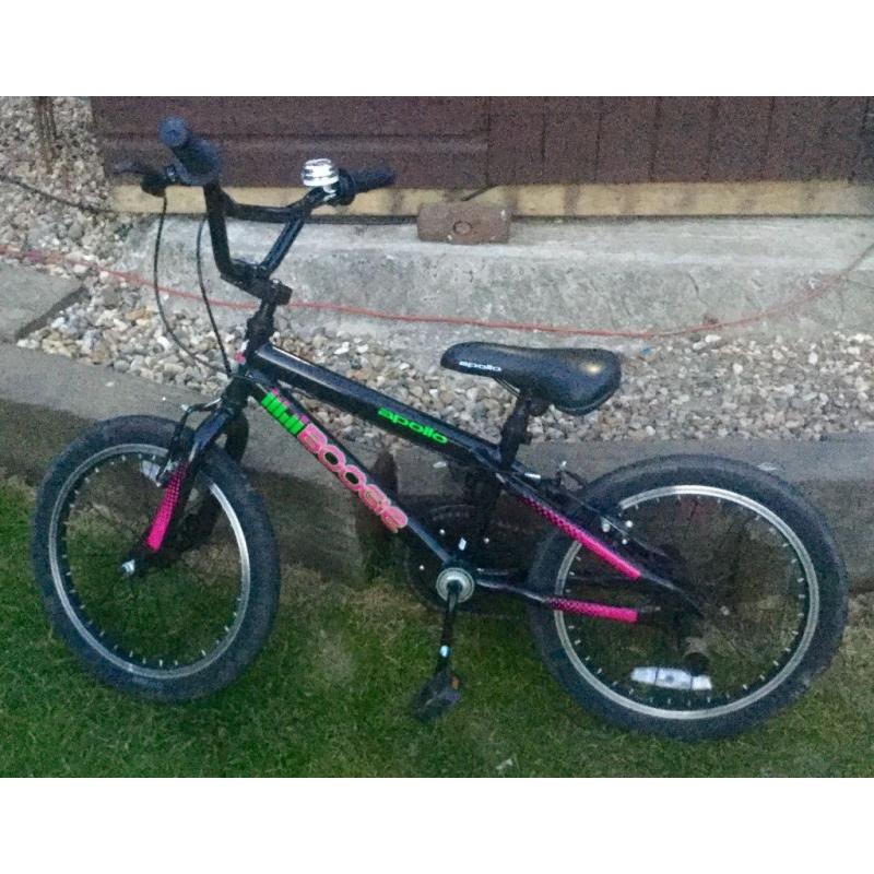 Apollo Boogie bmx bike. Great condition. 18" wheels age 6-9 years approx