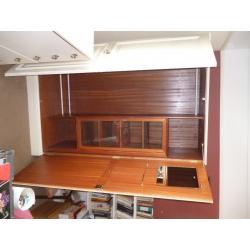 2 white wardrobes (all wood) made by Olympus