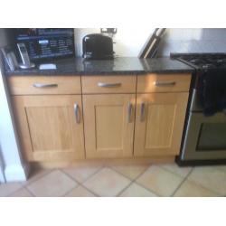 Beech Shaker complete Kitchen with Granite Worktops and appliances