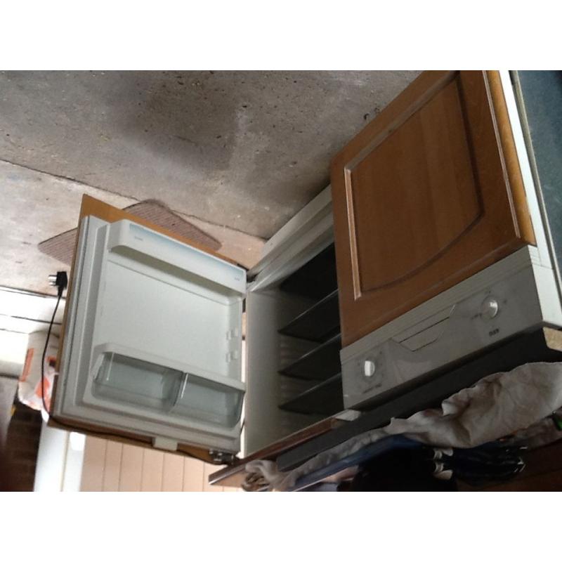 AEG integrated fridge, used but in good condition.