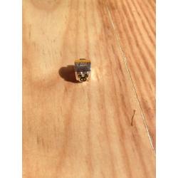 Brand new 925 sterling silver Mickey Mouse style green gem charm.