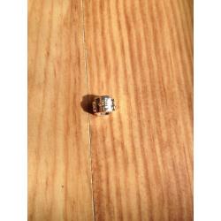 Brand new 925 sterling silver Mickey Mouse style green gem charm.