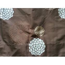 Pair of John Lewis eyelet curtains, chocolate brown, excellent condition