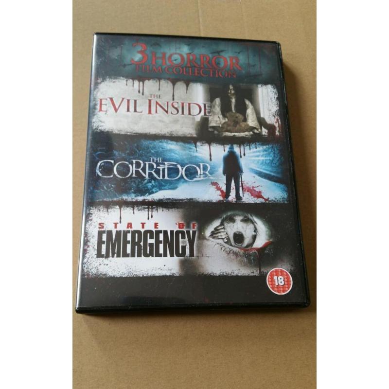 DVD BUNDLE (HORROR) 3 DVDS 5 FILMS
