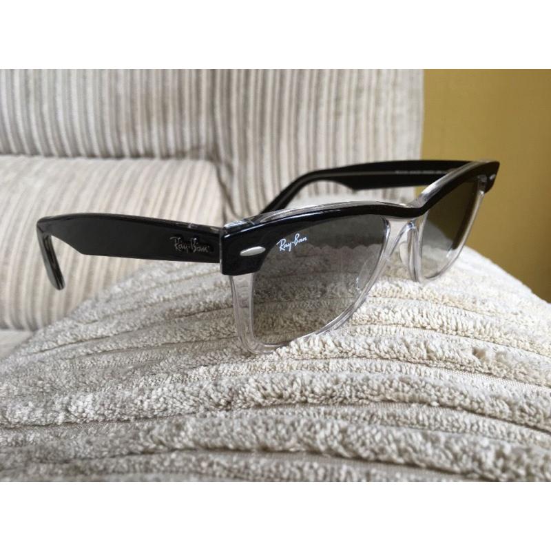 Ray ban wayfarer 2 sunglasses black/ clear