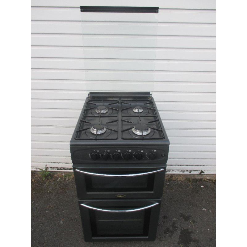 Belling Double Oven Gas Cooker Black Full Working Order