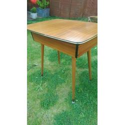 vintage sewing box/ opening side table