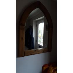 Pine Mirror - Shaped in an arch