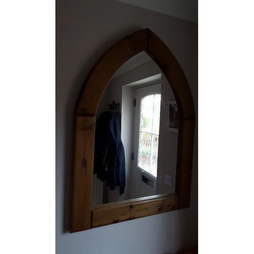 Pine Mirror - Shaped in an arch