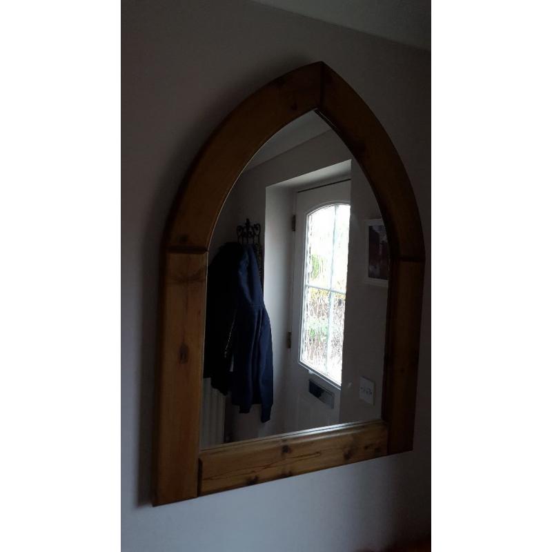 Pine Mirror - Shaped in an arch