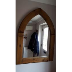 Pine Mirror - Shaped in an arch