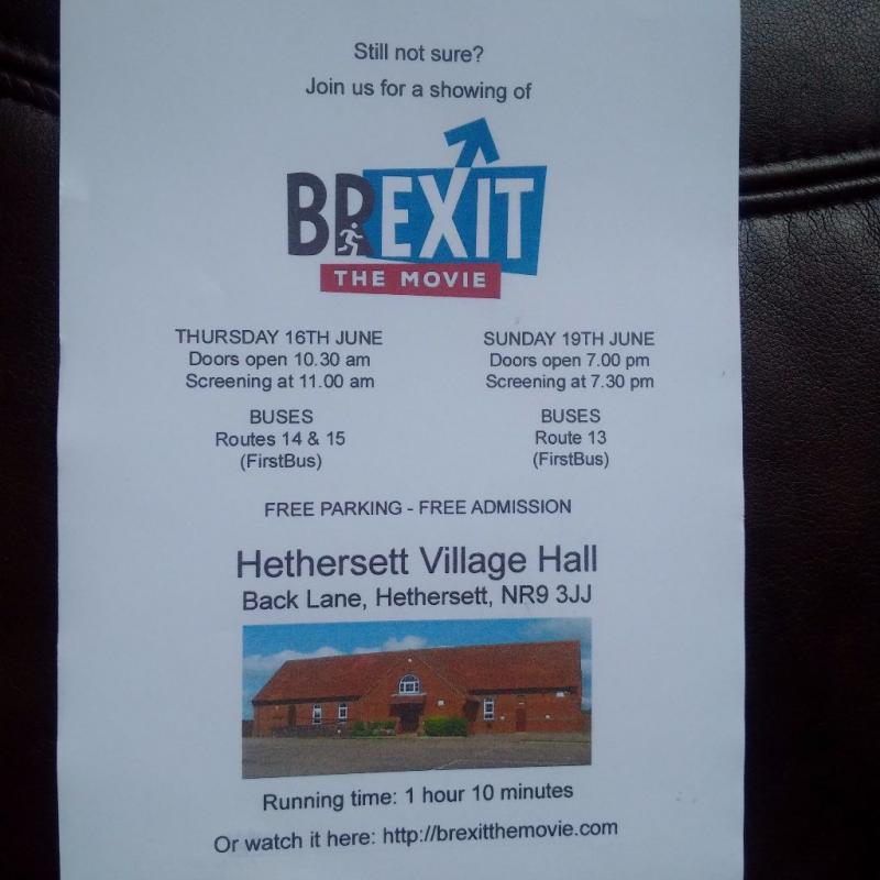 Brexit The Movie Screenings & Collection for Balls To Cancer
