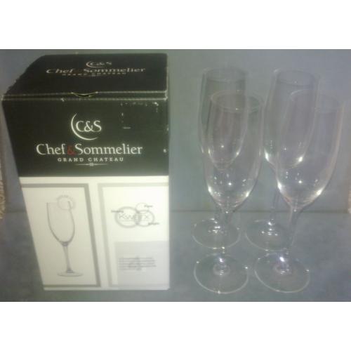 4 Chef & Sommelier Champagne Flutes