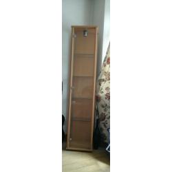 Two side wooden cabinets with inbuilt light fancy