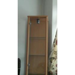 Two side wooden cabinets with inbuilt light fancy