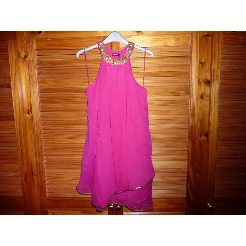 New Prophecy fuchsia pink chiffon dress in size XS