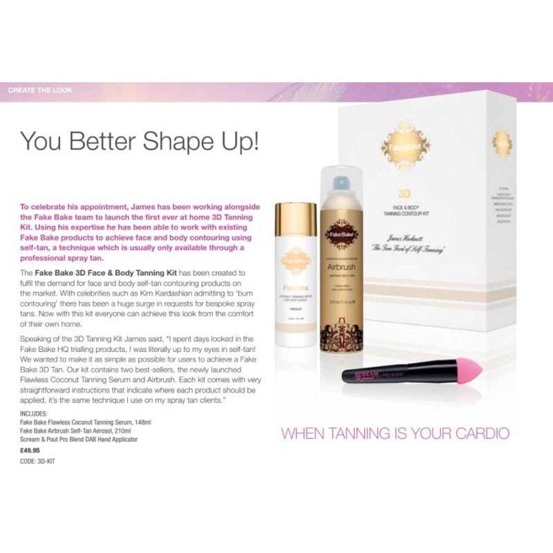 FakeBake 3D Contour Tanning Kit for face and body