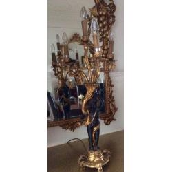 pair large blackamore lamps