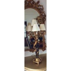 pair large blackamore lamps