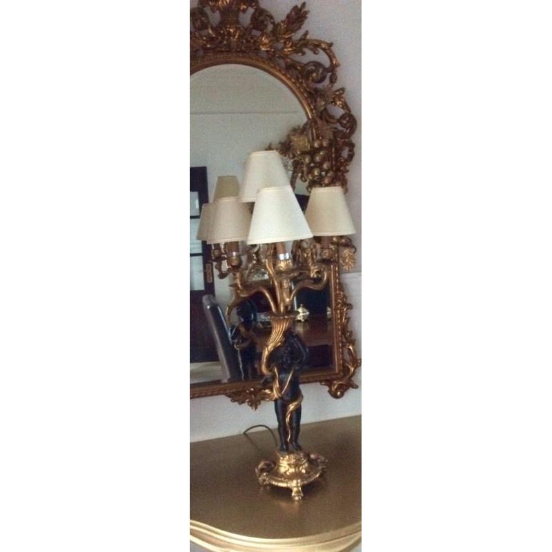 pair large blackamore lamps