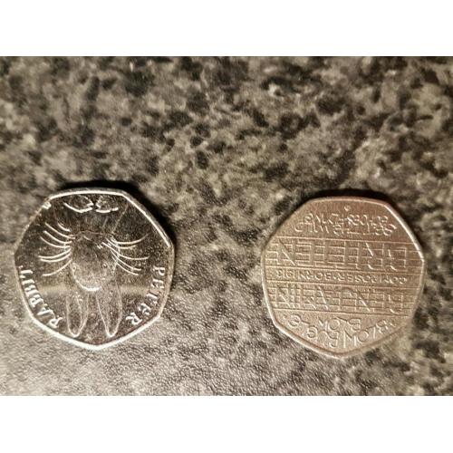 50 pence collectors Peter rabbit 2016 Benjamin Britain 2013