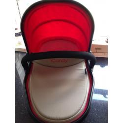 Icandy blossom twin carrycot in Sherbet