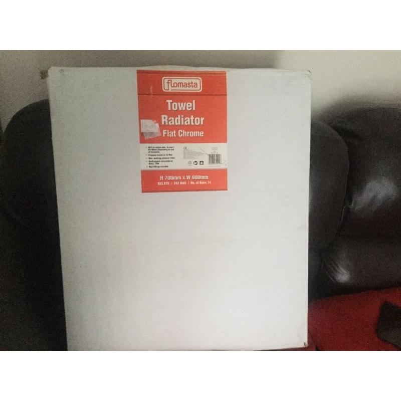 Brand new chrome towel radiator