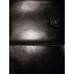 Black leather armarni wallet