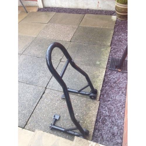Motor bike rear paddock stand