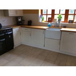 Kitchen Cream Modern Units Excellent Condition