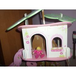 Wooden Tree House and Two Dolls
